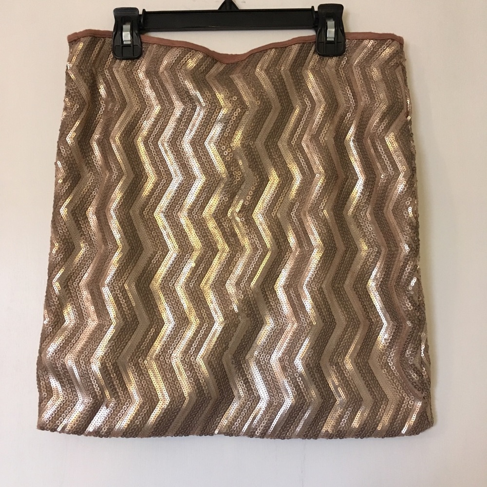 Free People Gold Sequin Mini Skirt